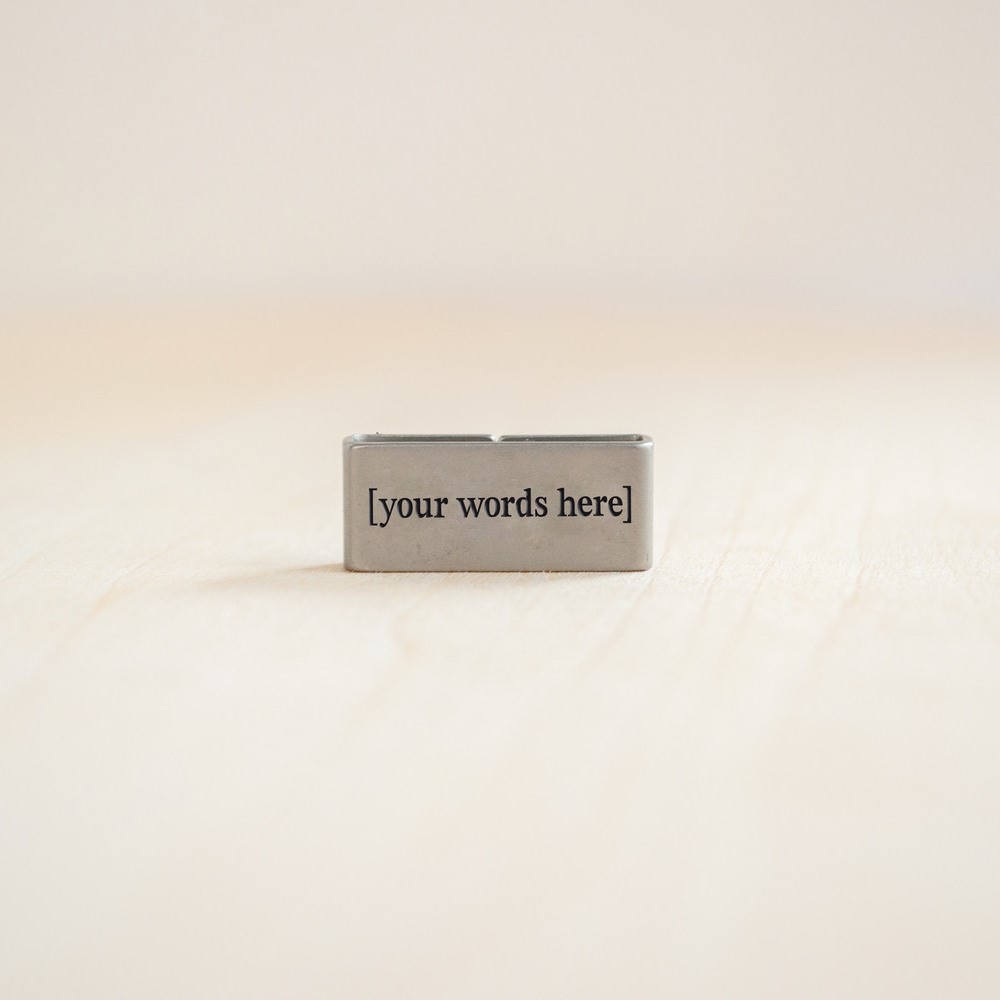 custom faceplate your words here badge